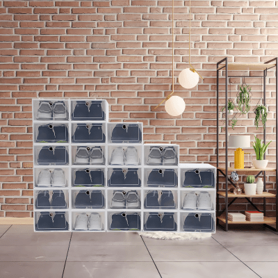 Boite Pour Ranger les Chaussures - Blanche - OptimEspace